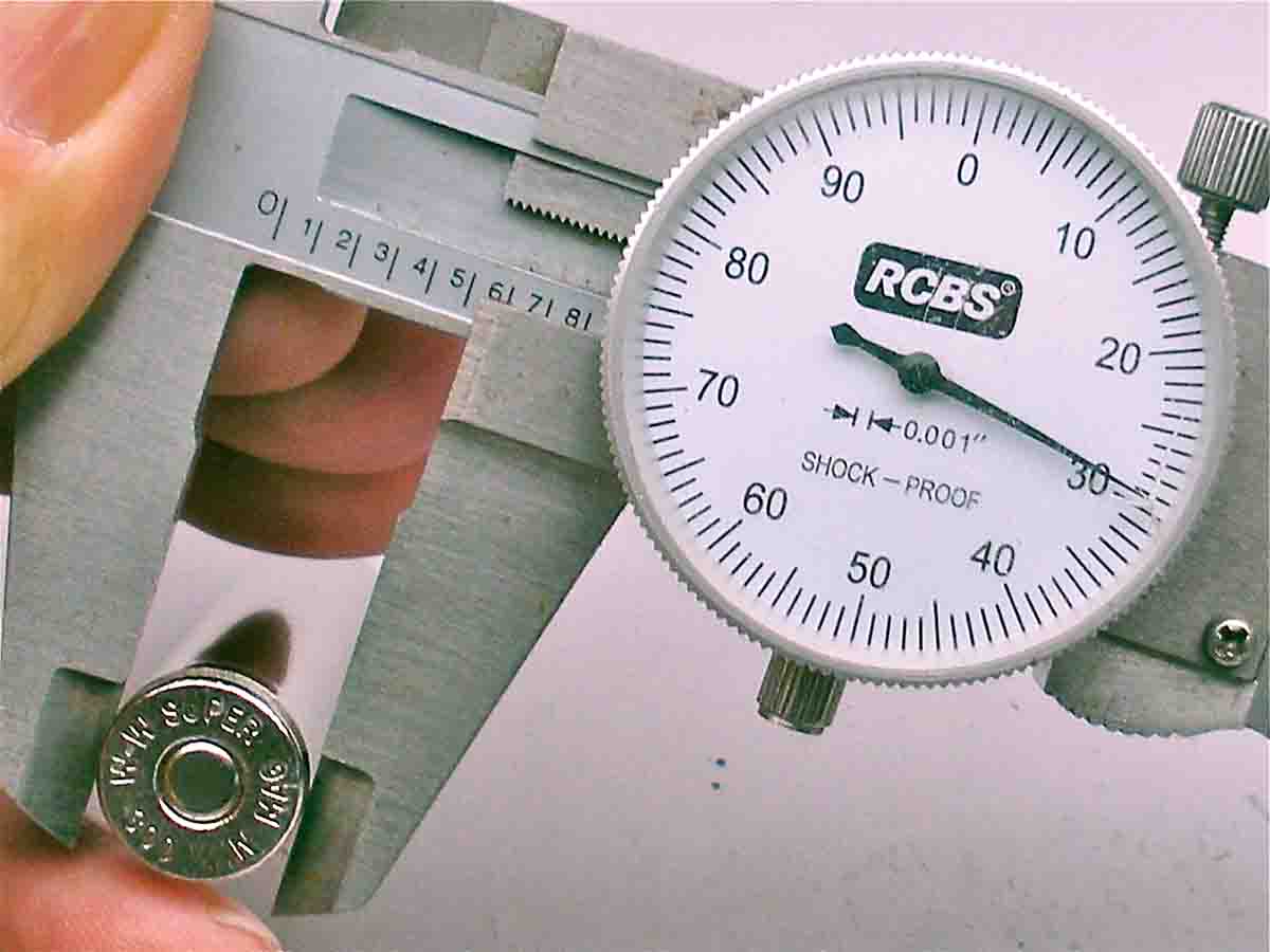 A dial caliper allows reading to three decimals and enough interpretation between the lines. This reading is approximately .5292 inch.
